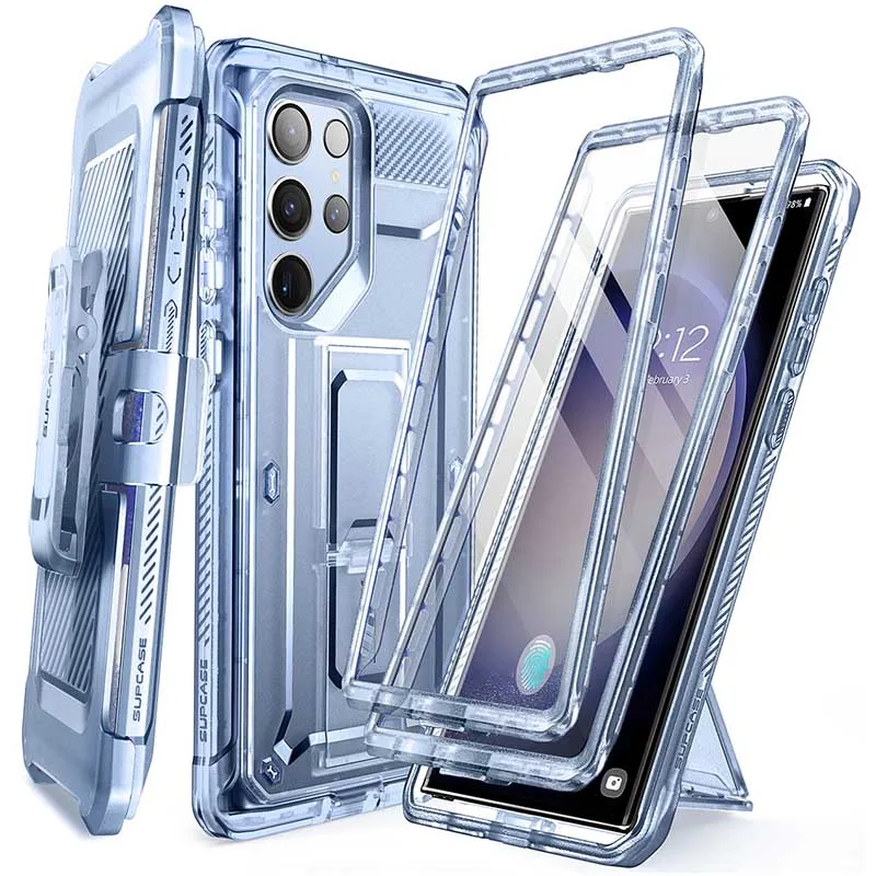 For Samsung Galaxy S23 Ultra Case 2023 SUPCASE UB Pro Full-Body Dual Layer Rugged Belt-Clip Case with Built-in Screen Protector