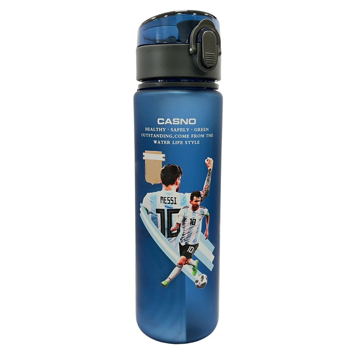 thumbnail image 1 of Taza de agua de 560 ml Ronaldo Messi Mbappe Neymar estrella de fútbol deporte al aire libre taza de agua de gran capacidad portátil regalo de plástico al por mayor, 1 of 5