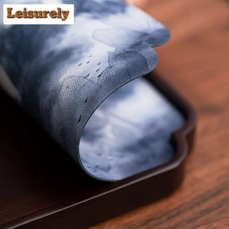 Cloud Yarn Double Stitch Bamboo Wooden Tea Tray Japanese Cuisine Table Coffee Storage Board Tea Furniture Dishes for Serving Cha