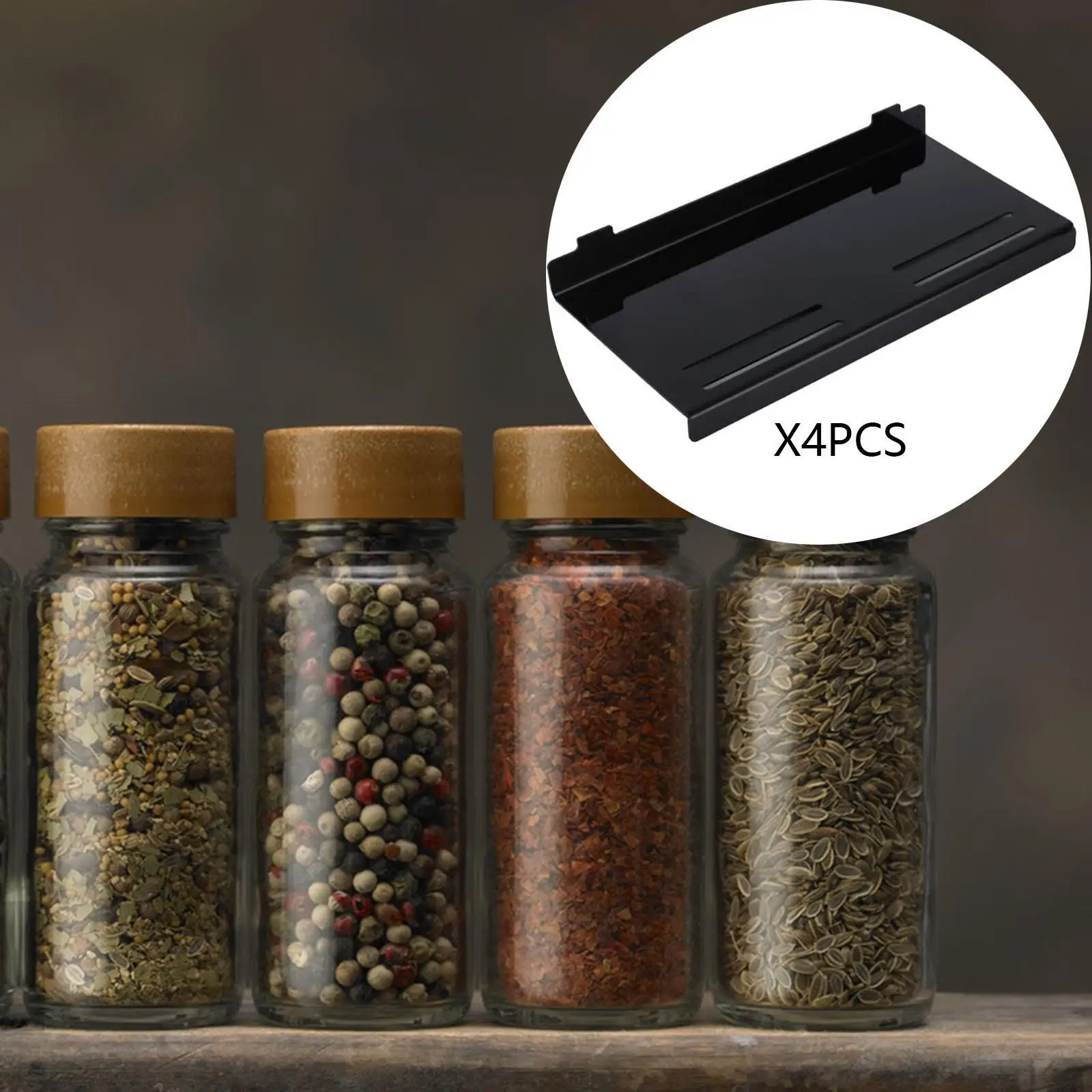 Spice Drawer Organizer, Spice Jars, Drawer Insert for Cabinet, Pantry