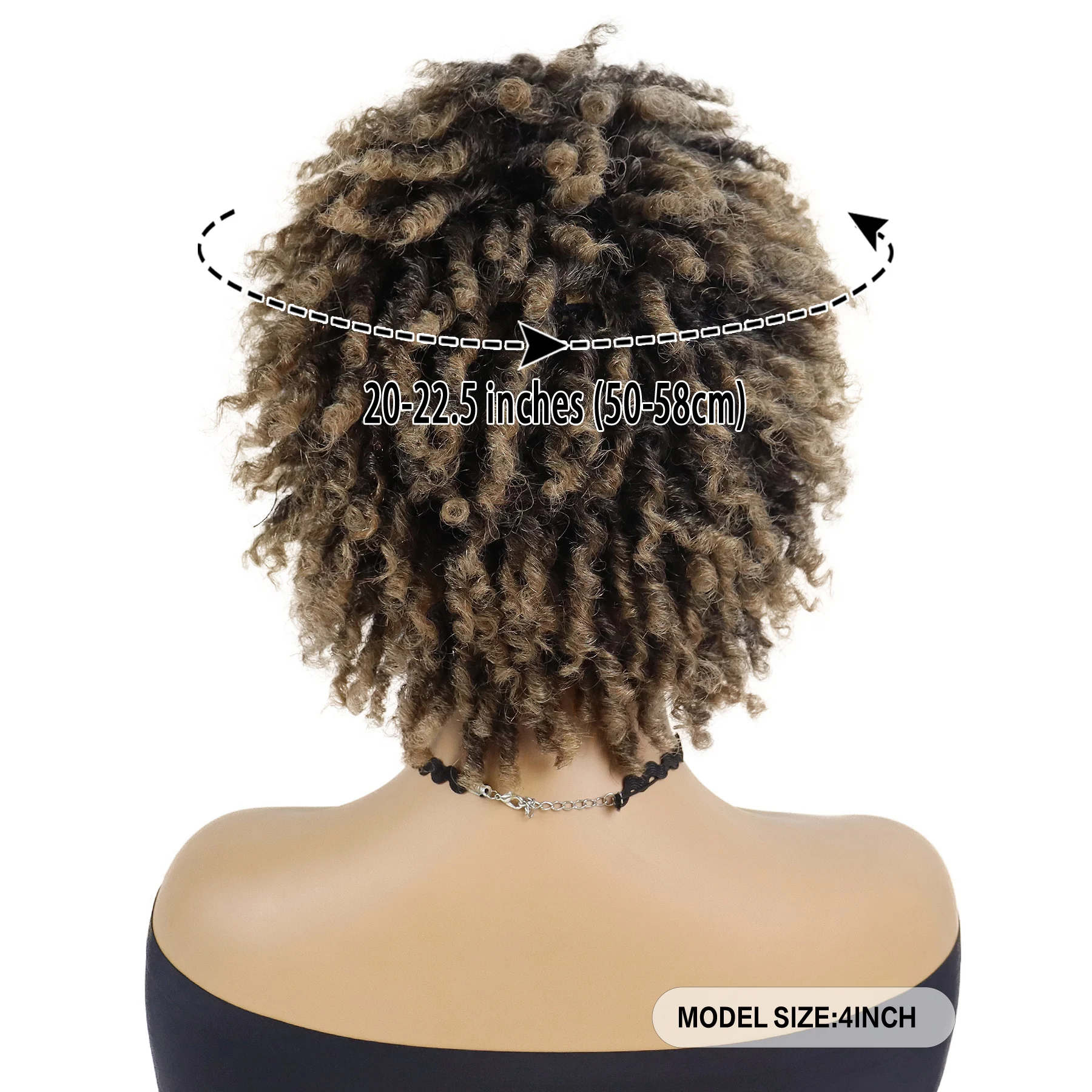 Synthetic Black Dreadlocks Wigs for Women Short Braided Wig Afro Curly Hairstyles Afroloki Wig Bangs Focx Rasta Brown Dreads