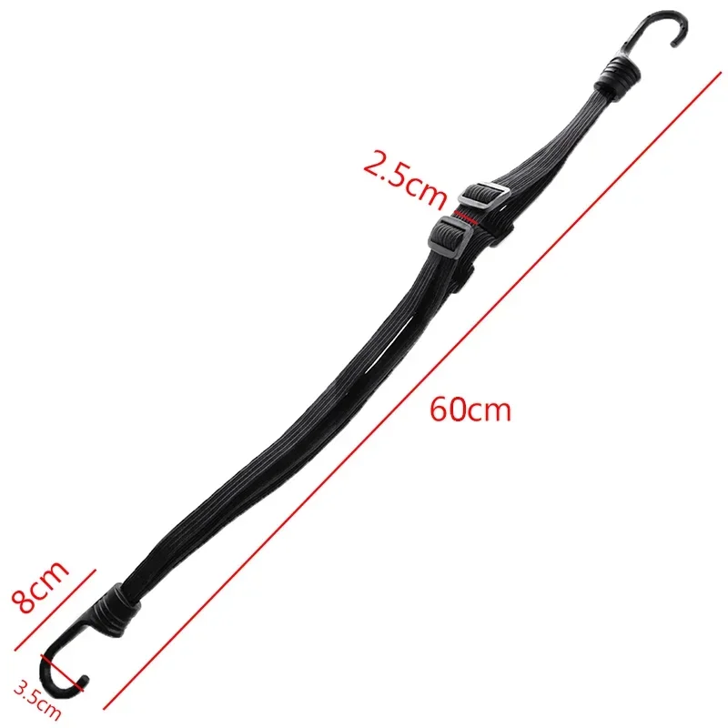 Motorcycle Luggage Strap Universal 60cm Motorcycle Luggage Strap Moto Helmet Gears Fixed Elastic Buckle Rope High-Strength Retractable Protective