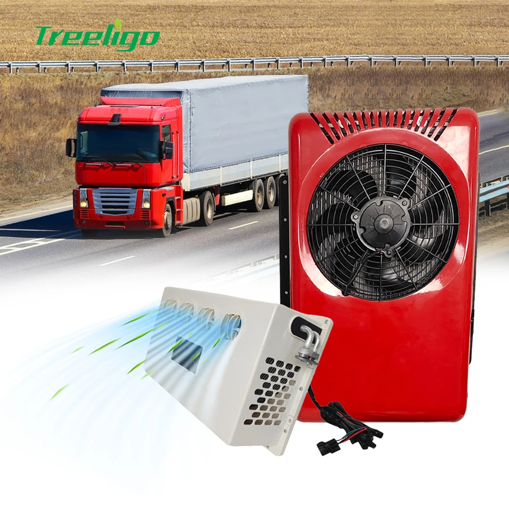 

Treeligo 10500btu Electric Car Air Conditioner Automotive Split Parking ac 12v 24v For RV Motorhome Truck Tractor Camper Van Bus