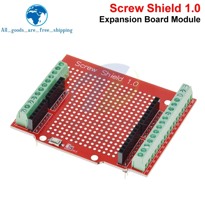 TZT 1/3PCS Proto Screw Shield V1.0 Montierte Anschluss-Prototyp-Erweiterungsplatte für UNO R3