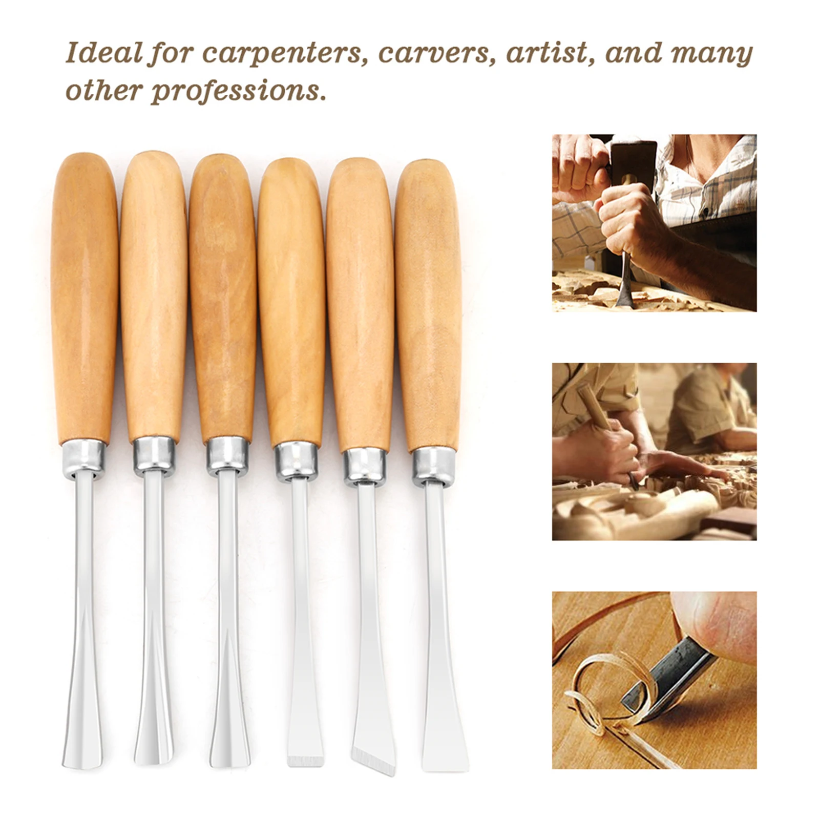 6-Piece Wood Carving Chisel Set 1