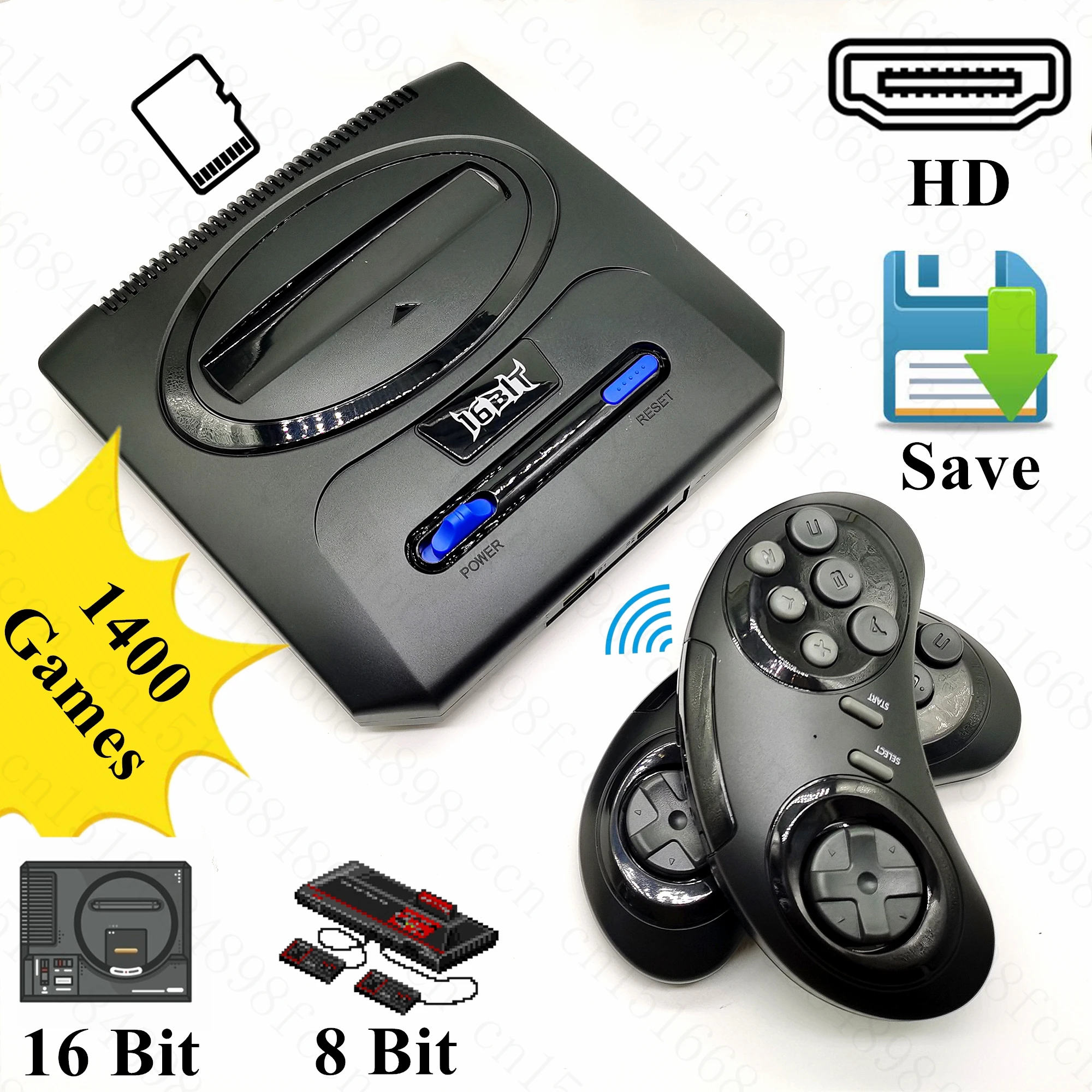 Wireless Hd Retro Tv Video Game Console For Genesis For Master System ...