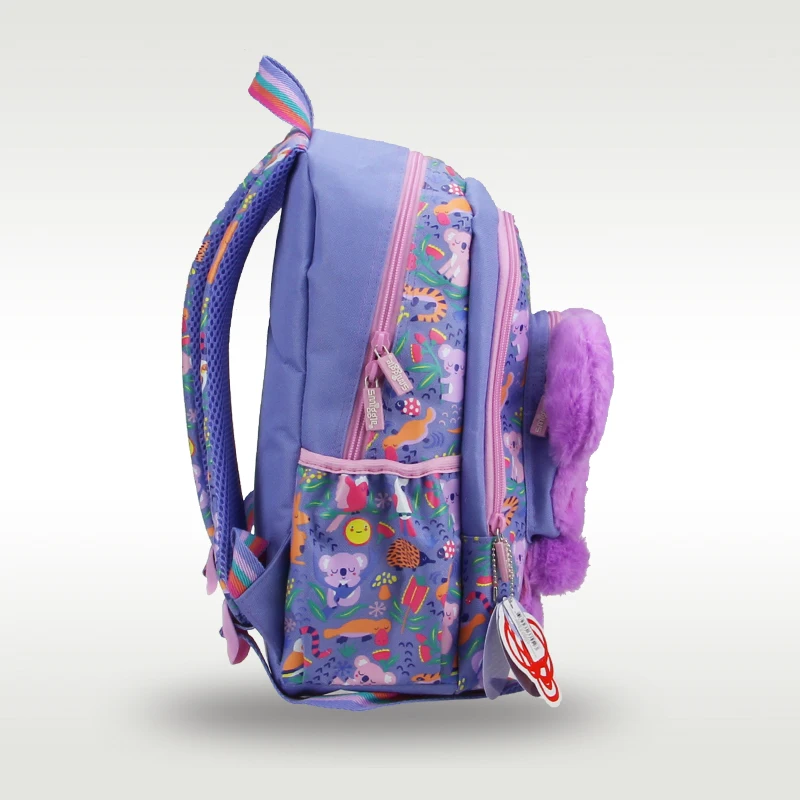Australia Smiggle original hot-selling children's school bag high quality cute purple koala plush girl bag 3-6 years old 14 inch 4