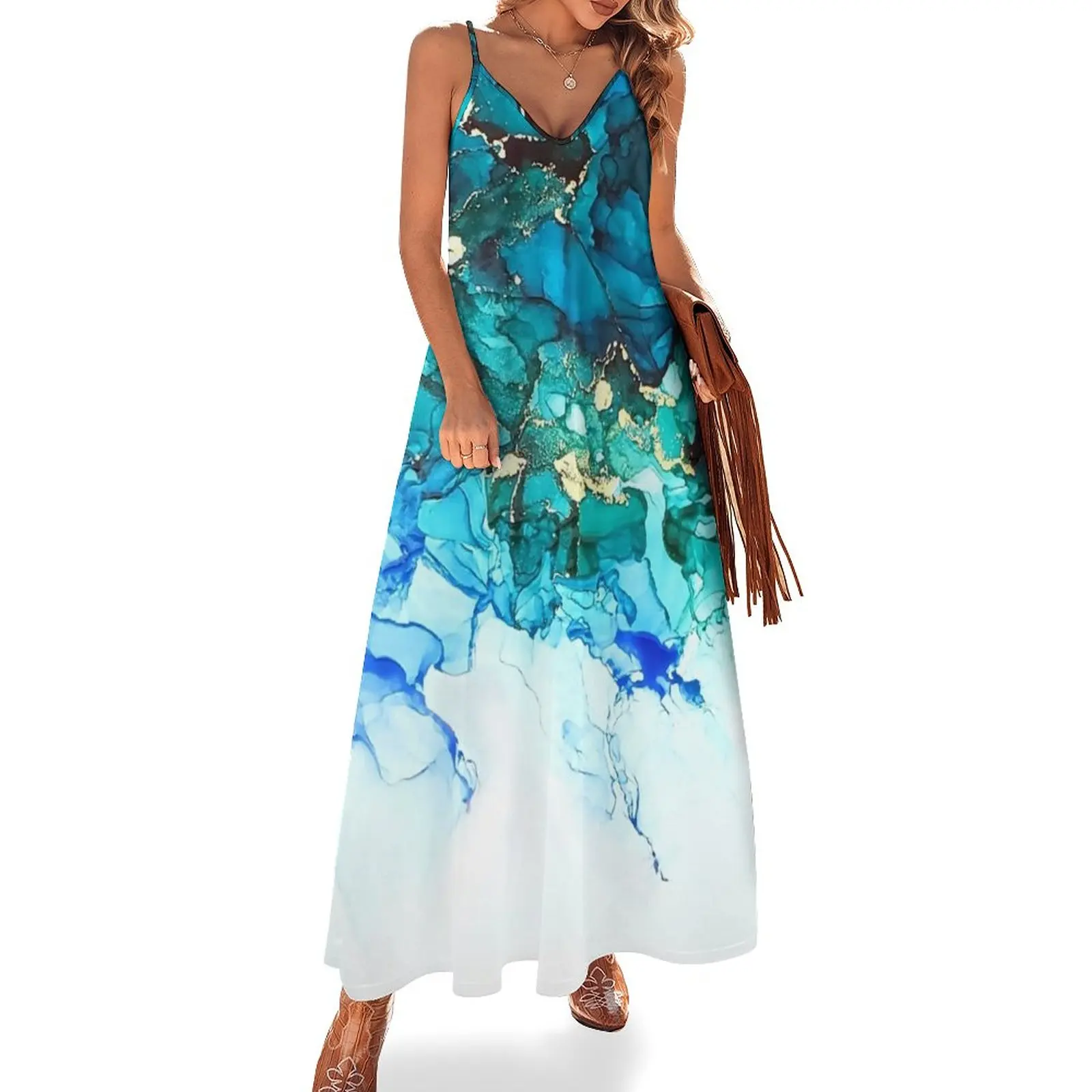 

New Mermaid Waters - Alcohol Ink Art Sleeveless Dress dresses for woman 2023 dresses for special events long dress women summer