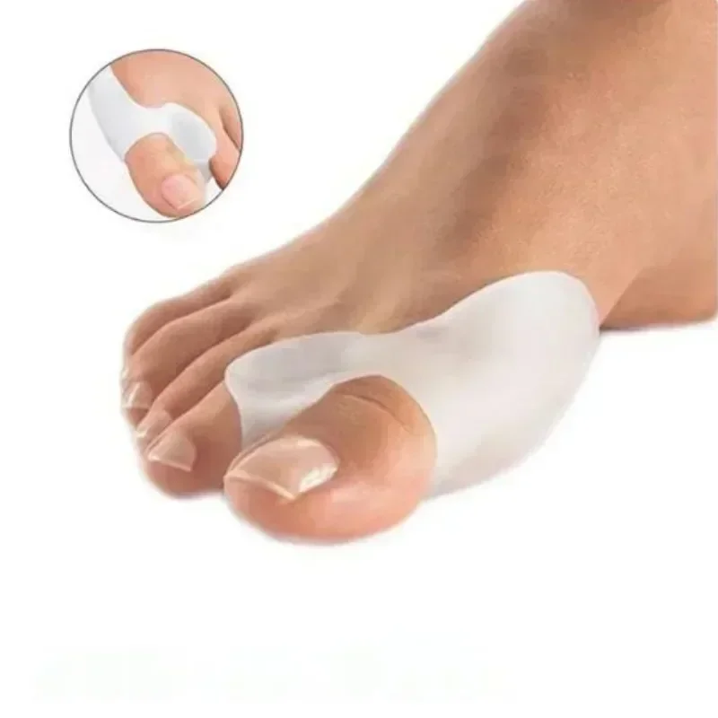 Bunion Foot Toe Hallux Valgus Protector Silicone 2PCS Gel Thumb Corrector Separator Finger Straightener Adjuster Foot Care Tool