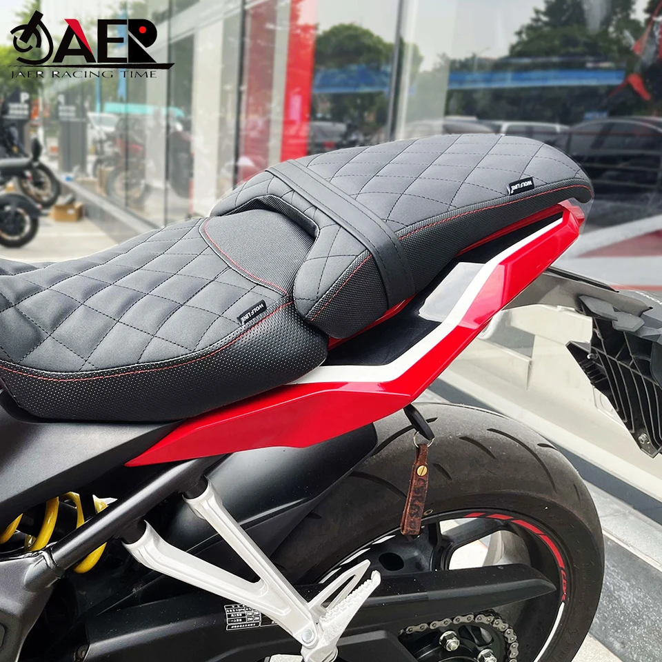 Cuscino Sedile Passeggero Per Honda CB650R 2019-2023 - Nero, In Ecopelle, Comfort Migliorato - Foto 2
