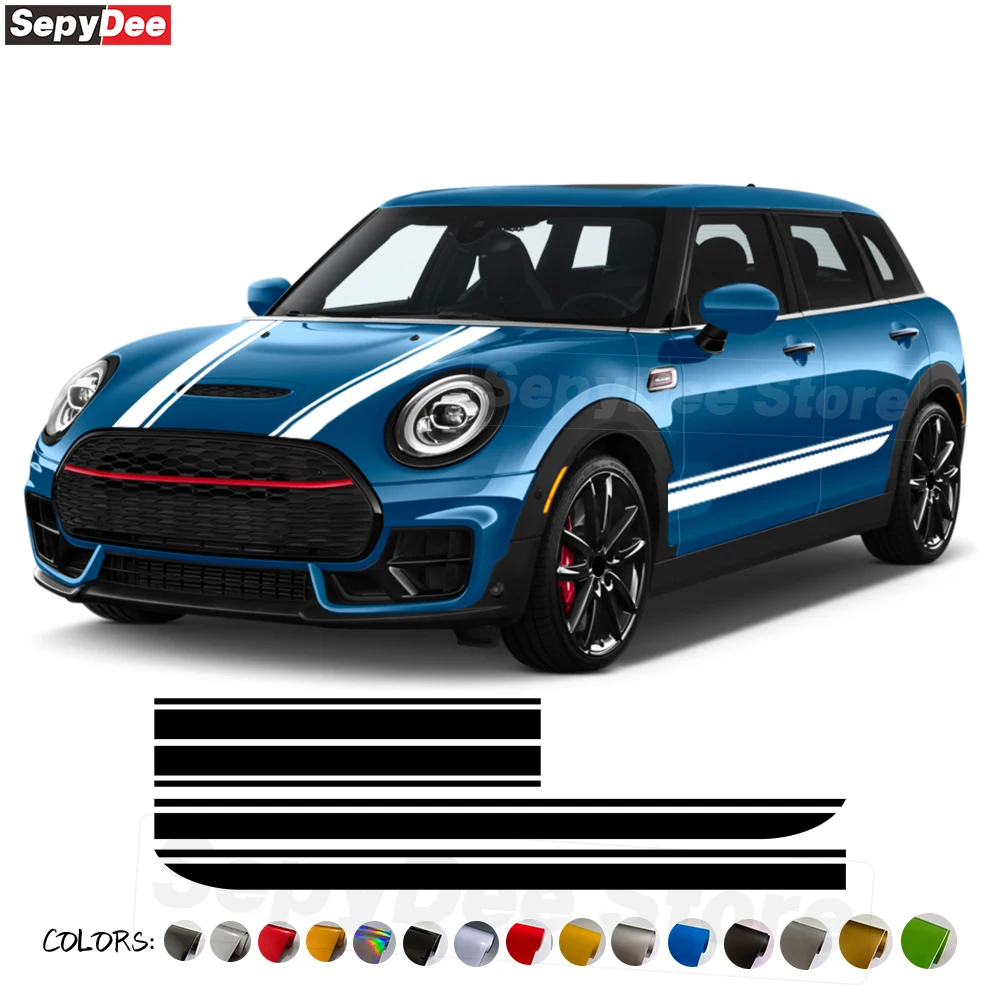 

Car Engine Cover Door Side Sticker for MINI COOPER S Clubman R55 F54 Auto Body Long Stripes Decor Vinyl Decal Car Accessories