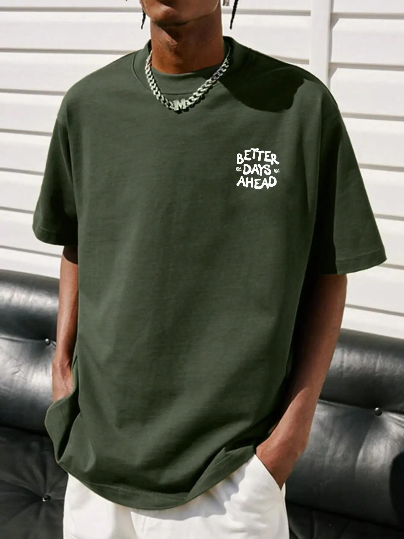 Optimistic Graphic Unisex O-Neck Oversize Cotton T-Shirt
