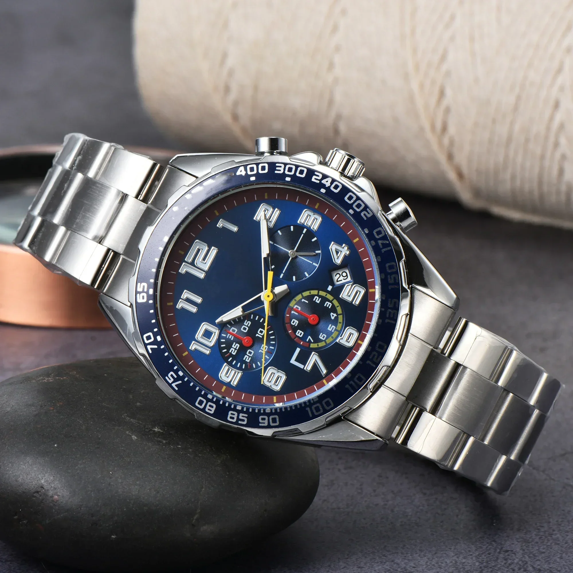 

2024 New Luxury Original Brand Quartz Watches For Mens Classic FORMULA 1 Racing Team Watch Chronograph Automatic Date AAA Clocks