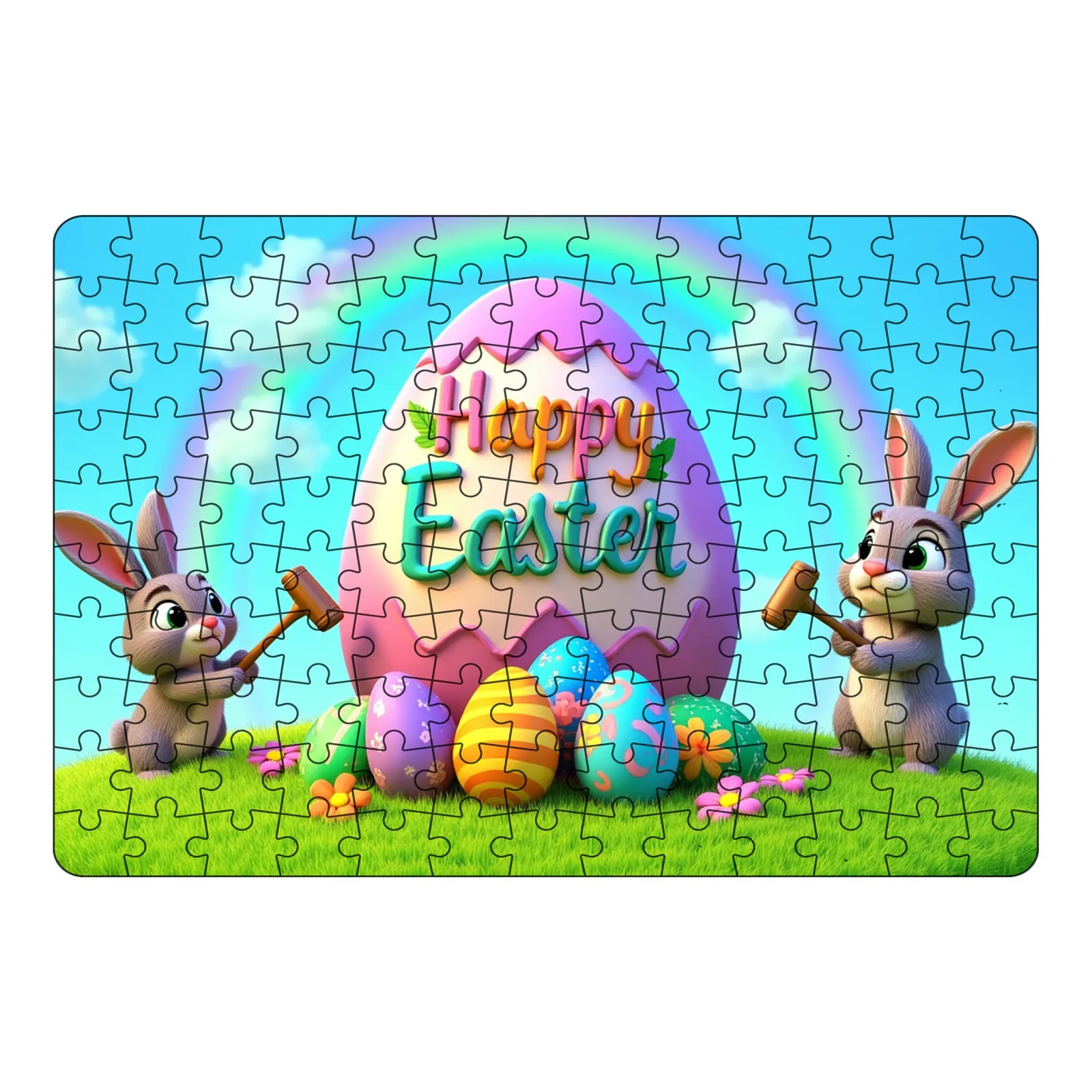 3d Mini 130 Piece Puzzles For Kids Ages 4 6 8 Rabbit Eggs Easter Decorations Floor Puzzles Gifts For Kids School Birthday 60pc
