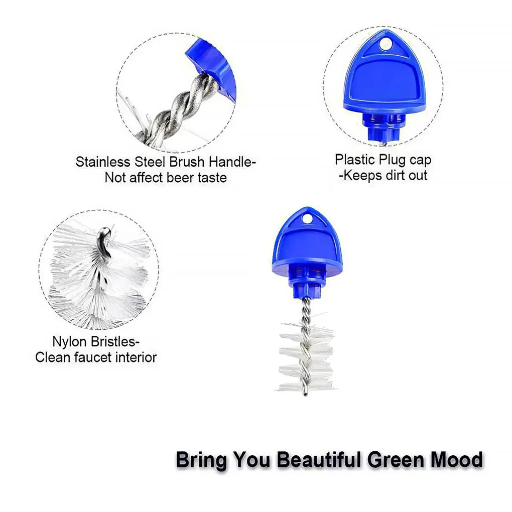 15 Pieces Draft Beer Tap Plug Faucet Anti-mosquito Cleaning Brush Sanitary Home Brew Bar Hotel Tool Accessory black