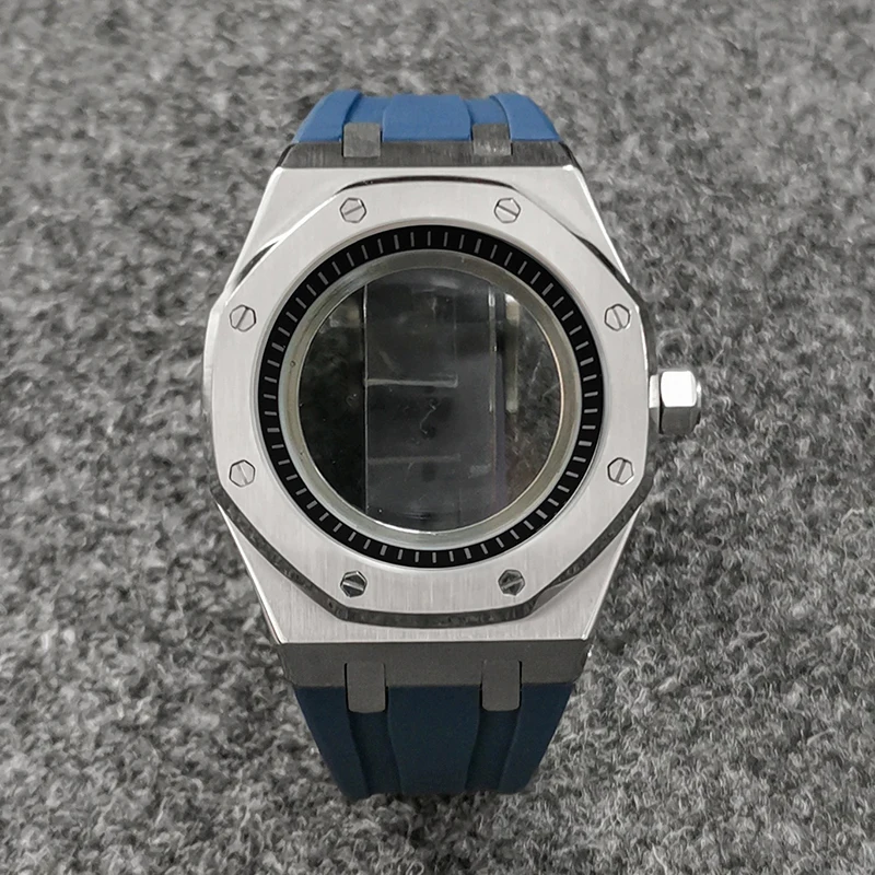 41mm hochwertiges 316L Edelstahlgehäuse + Armband + Ring Saphirglas Uhrengehäuse passend für NH35/NH36 Automatikwerk Zubehör – Detail 15