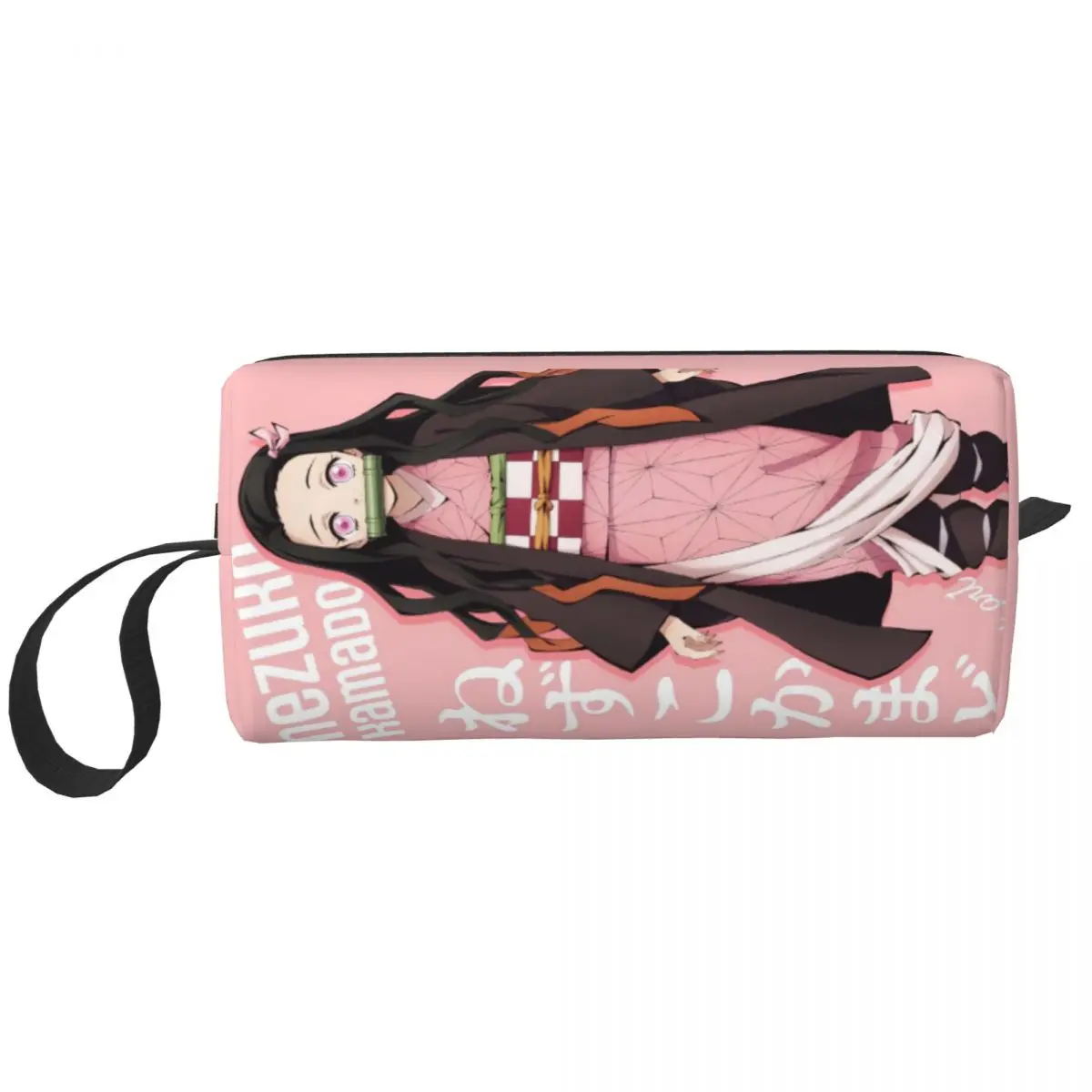 

Kamado Nezuko Demon Slayer Makeup Bags Anime Toiletry Cosmetic Bag Fashion Waterproof Pouch for Purse Storage