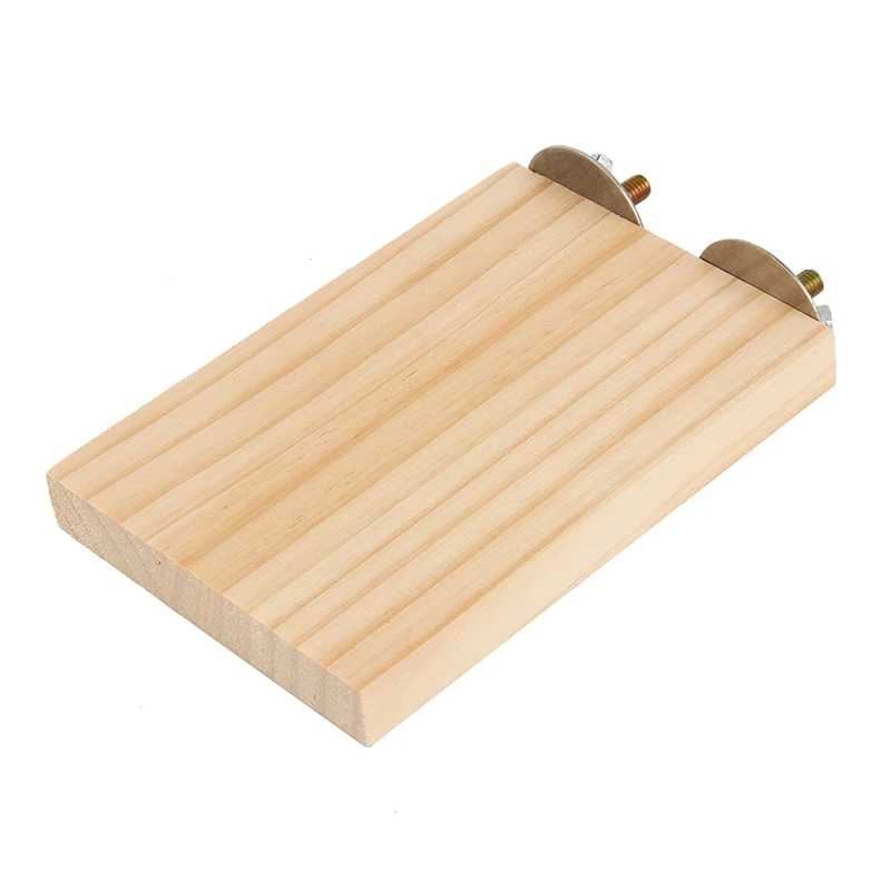 Parrot Hamster Stand Board Pet Bird Parrot Wooden Platform Bracket Toy Hamster Branch Perch Bird Cage Toy Pet Stand Board