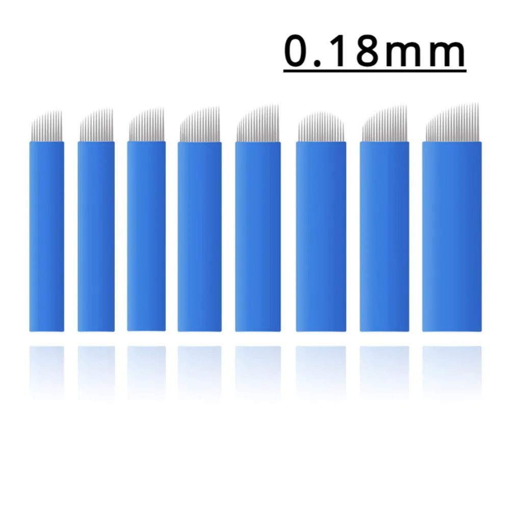 50/20 шт., иглы для микроблейдинга, 0,18 мм, 12 U12 14 U14 16 U16 17 18 U18 21