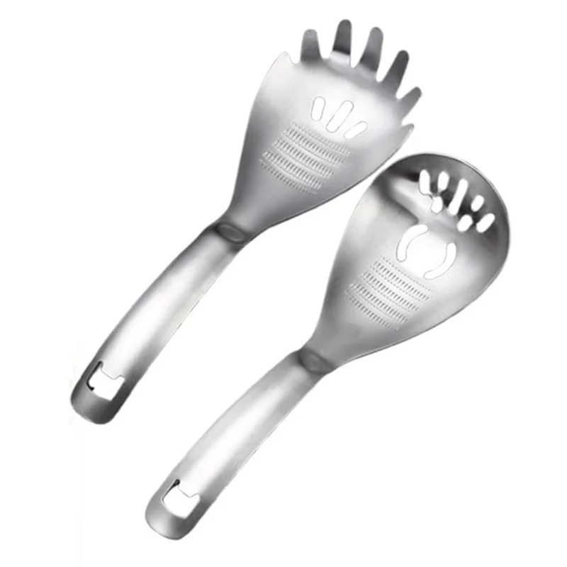 Hot Selling-2PCS Multipurpose Grinding Spoon Stainless Steel Kitchen Spoon Garlic Crusher Egg Separator For Kitchen Utensil,2PCS