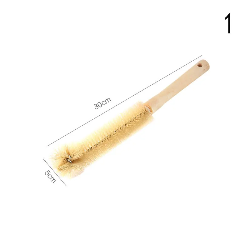 Cepillo de limpieza de botellas con mango largo de madera, herramienta de limpieza de cocina, cepillo para limpiar copas de vino, botellas, vasos y tazas_voghion.com