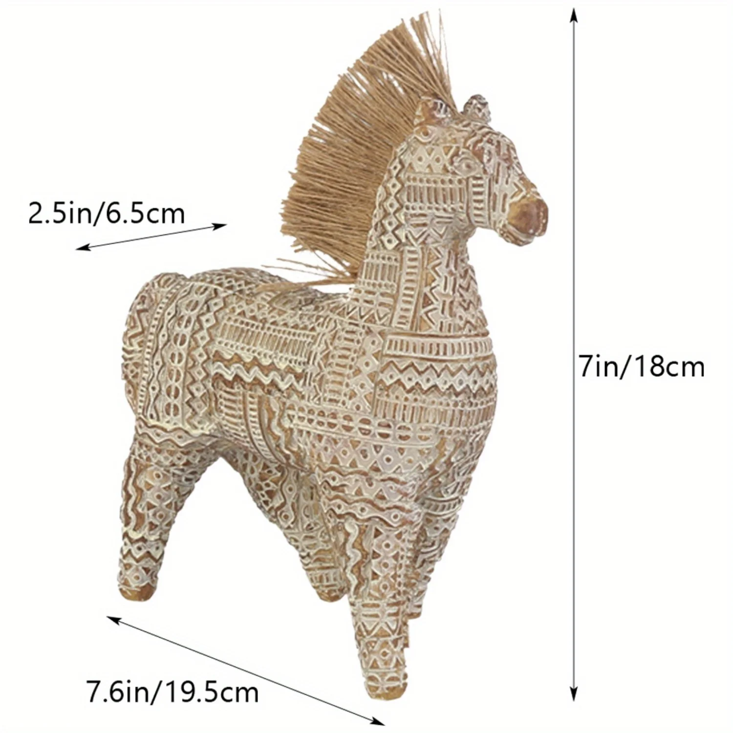 Modern Minimalist Home Decor, Pony Desktop Ornament, Office and Study Decoration, Art Handicraft