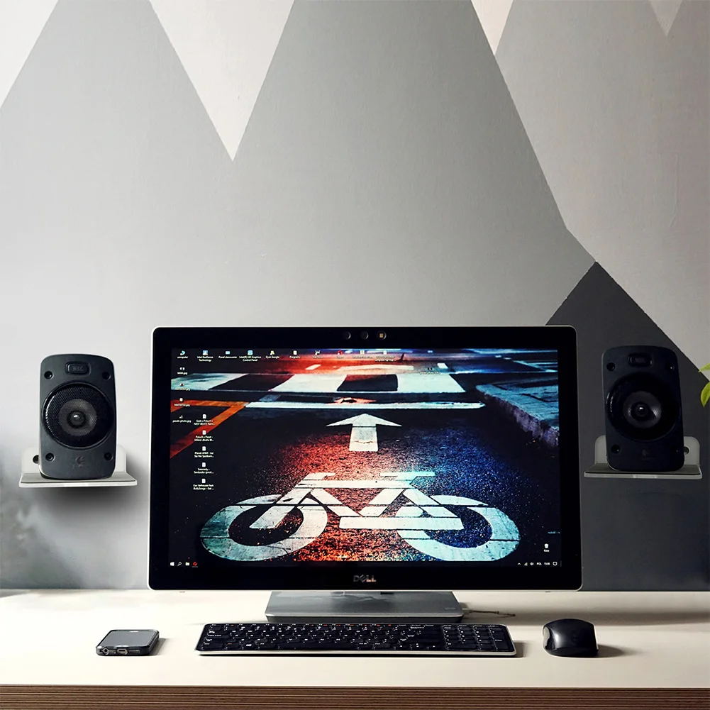 Acrylic Speaker Shelf Multifunctional Portable Wall Mount Display Shelf for Webcam Cell Phones Router for BOSE Soundlink Revolve