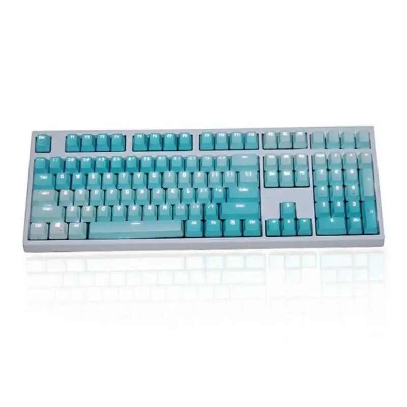 

Replaceable PBT Keycaps Set 87 104 108 Transparent Lettering Keys Double Shot Injection Backli Key Cap for Mechanical Keyboard