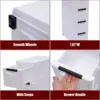 5 Drawer Narrow Slim Plastic Storage Cabinet Storage Drawer with 4 Wheels 5 Tier Drawers Dresser White Fabric Organizer Wardrobe 3