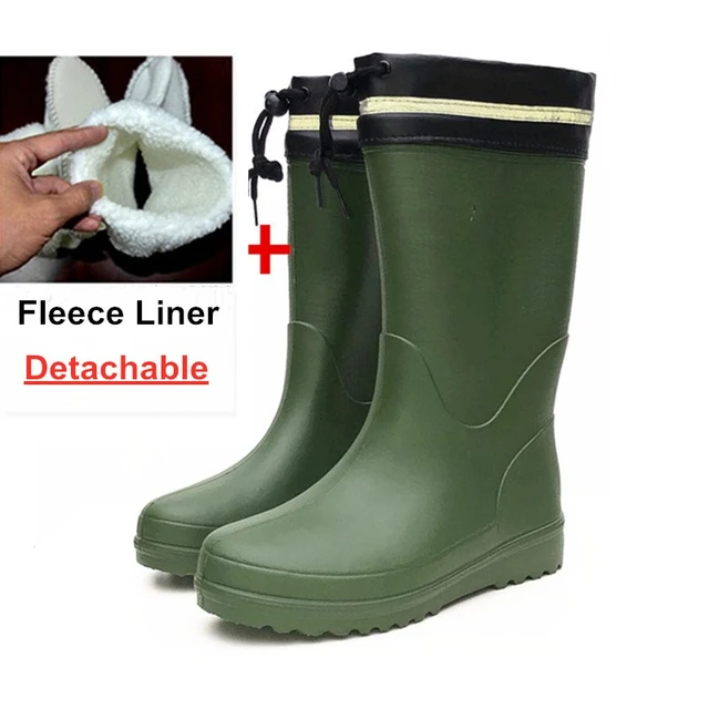 Men Women Outdoor Sports Fishing Shoes Warm Waterproof Non-Slip  Wear-Resistant Fishing Rain Boots Rubber Wading Shoes - AliExpress