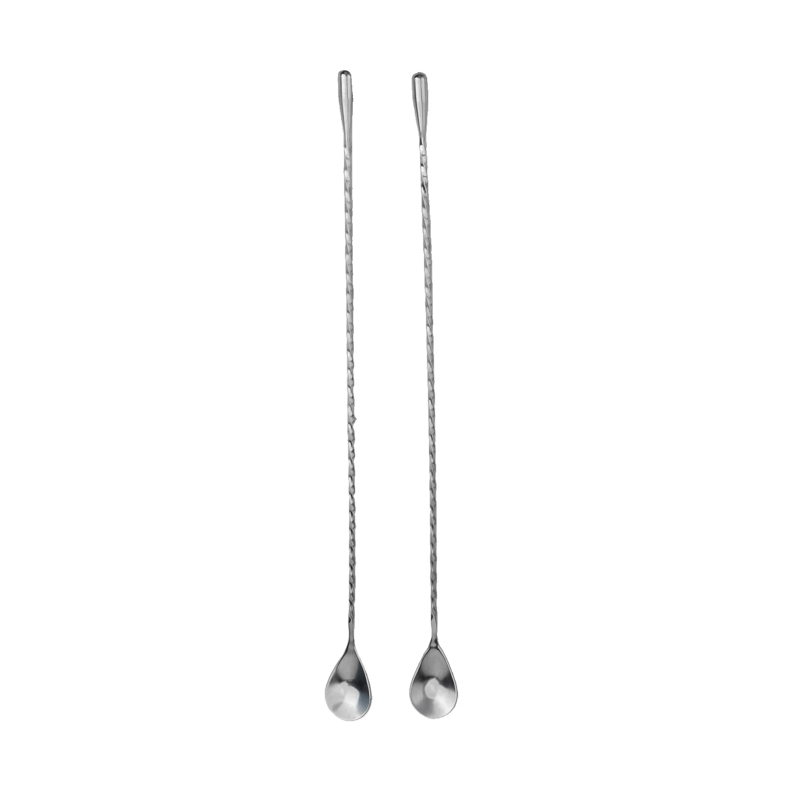 Mixing Spoon Sleek and Practical Stainless Steel Bar Spoon Set 2 Pcs Cocktail Mixing Stirrers Shaker Tall Cups