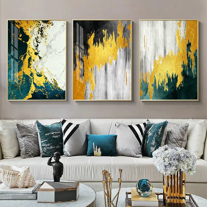 3PCS Modern Abstract Pink Gold Marble Artwork Canvas Paintings Posters  Prints Wall Art Picture Living Room Interior Home Decor - AliExpress