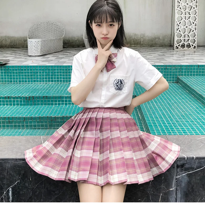 plaid skirt New Korean version of pleated skirt 2022 high waist summer women's skirt sexy plaid mini skirt dance skirt brown skirt