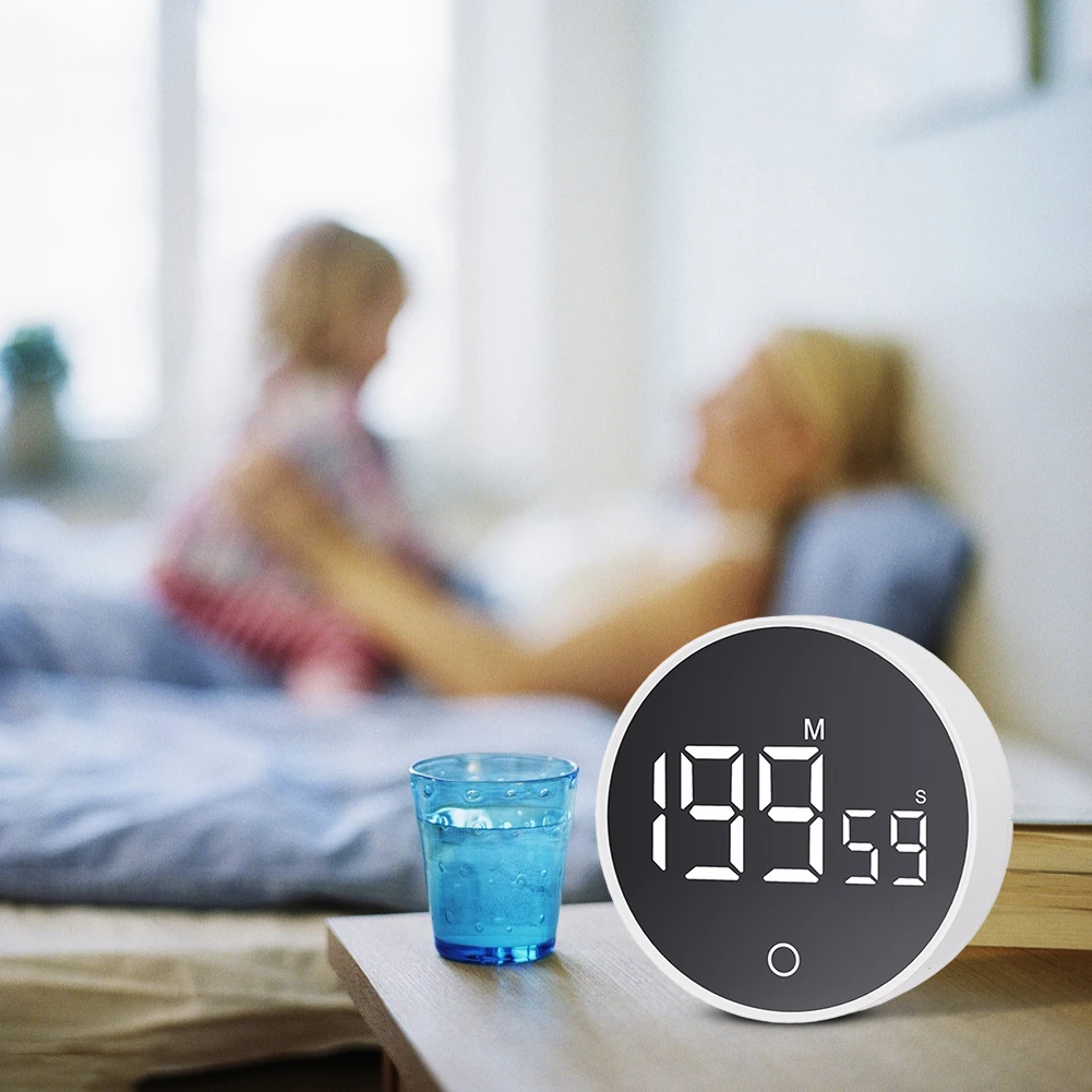 Digital Kitchen Timer with Magnetic Attachment and LED Display