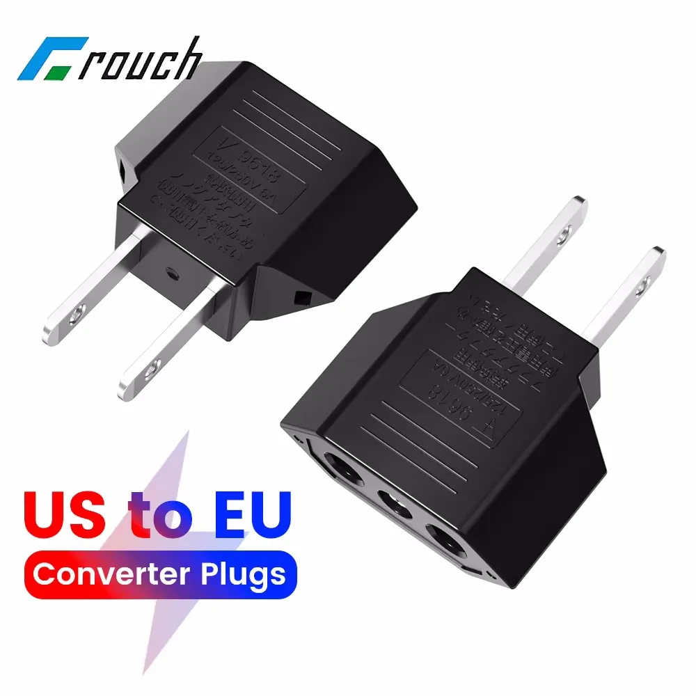 Universal US to EU Power Adapter - Compact Electrical Plug Converter