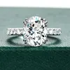 DEZO All Moissanite  5 ct Engagement Rings For Women Solid 925 Sterling Silver Oval Cut VVS1 D Color GRA Certificate 2