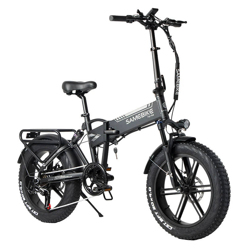 Samebike Bici Elettrica Batteria Removibile 20*4.0 Pollici Fat Tire Pieghevole Ebike Mountain Bicicletta Elettrica A Sospensione Completa