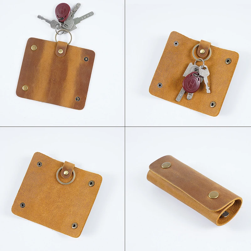 Premium Genuine Leather Minimalist Key Holder & Wallet Case