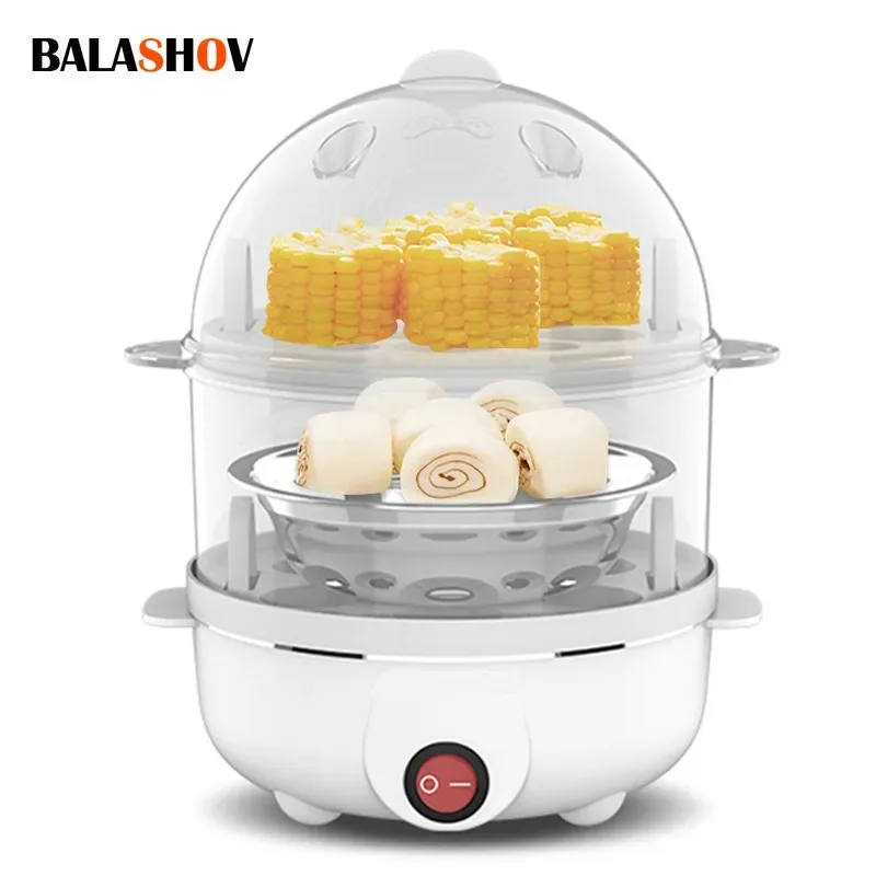 Automatic Electric Egg Streamer Multifunctional Electric Egg Boiler Double Layers Egg Cooker Mini Kitchen Breakfast Machine 1