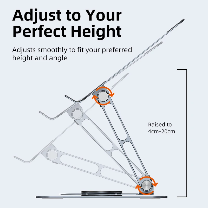 CABLETIME 알루미늄 노트북 스탠드 360 °   회전식 접이식 수직 태블릿 데스크탑 홀더 (맥북 에어 프로, 아이패드, 델, 레노버 호환)