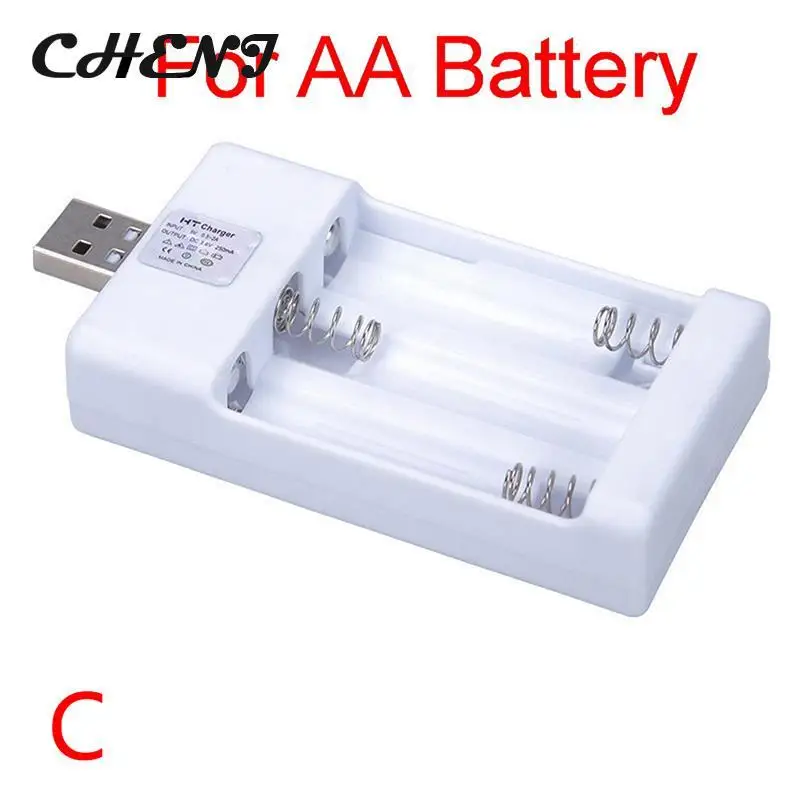 3 Slots AAA/AA Battery Charger USB Fast Charging Adapter Rechargeable Plug Case