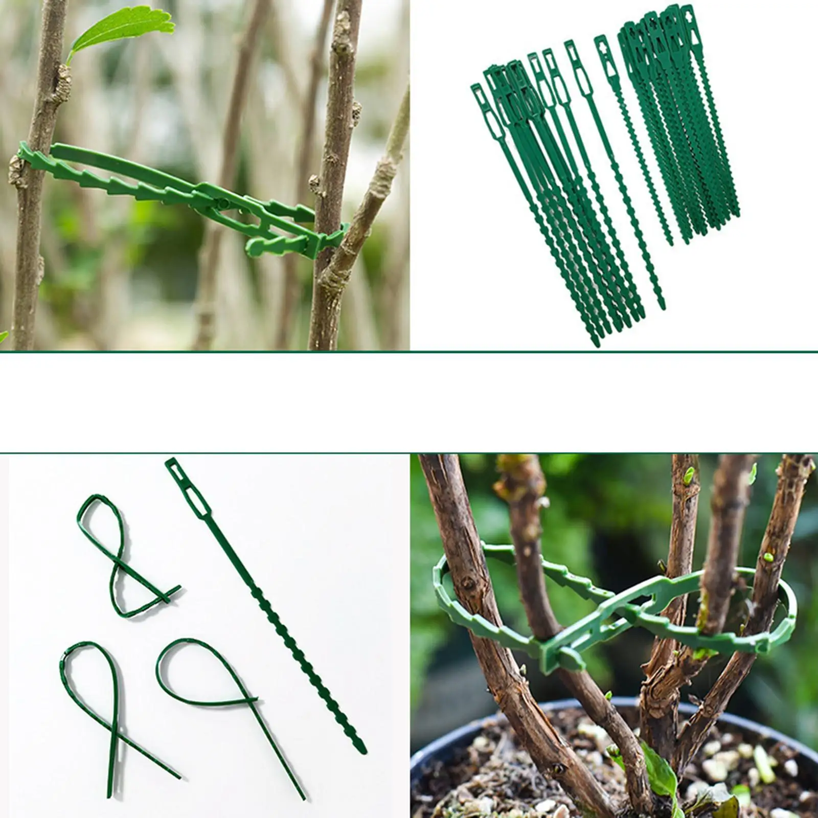 50 Pieces Adjustable Plant Ties Zip Ties Multifunction Sturdy Reusable Flexible for Gardening Home Indoor Outdoor