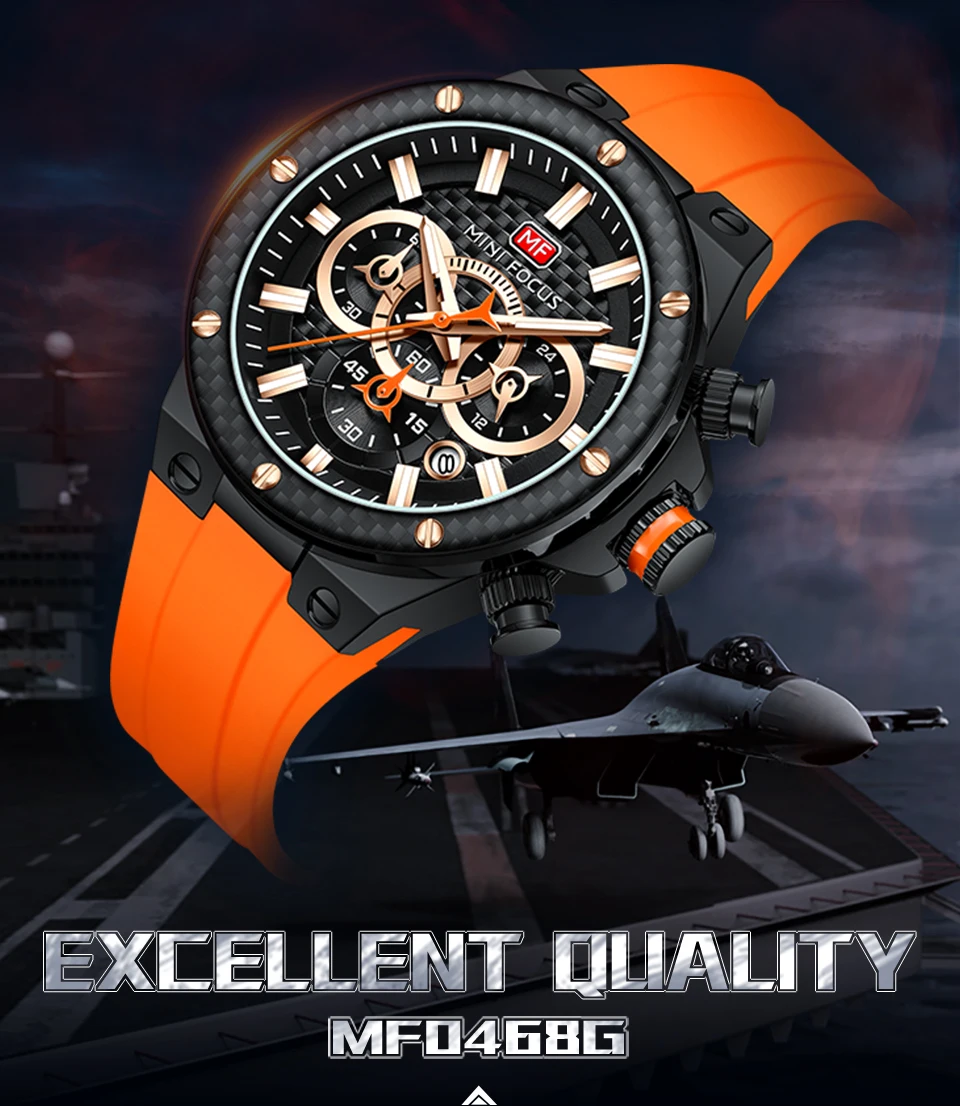 Relógio de quartzo MINI FOCUS para homens à prova d'água_voghion.com