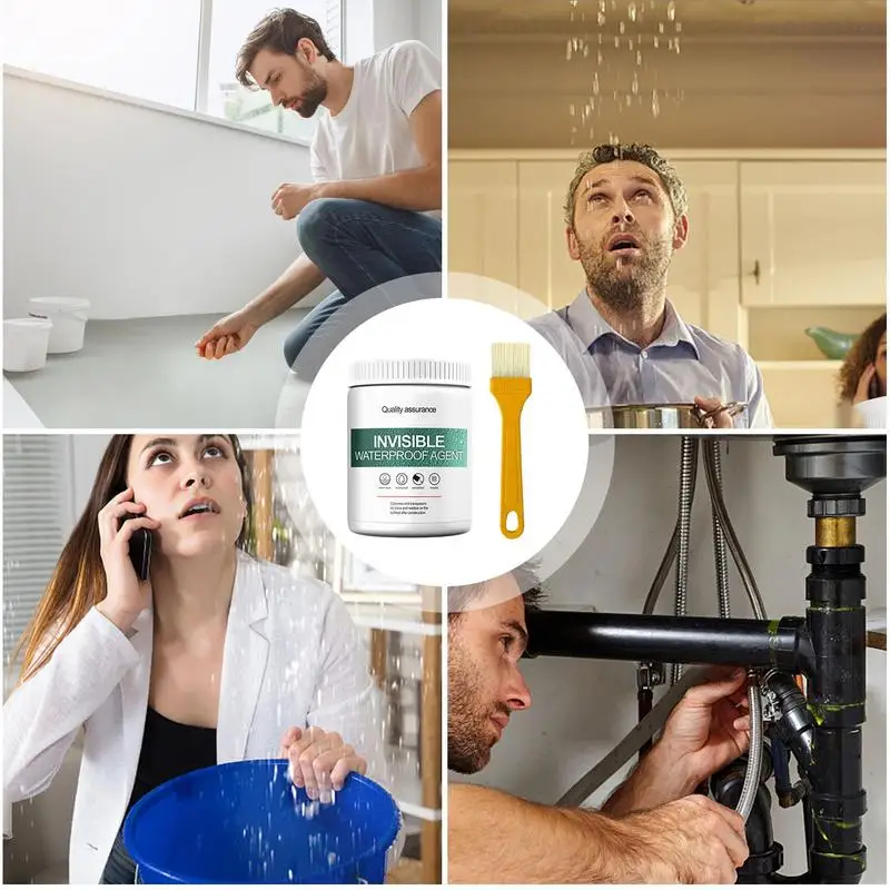 

Waterproof Glue Sealant With Brush Anti-Leak Nano Glue Leak-Trapping Repair Sealant Strong Bonding Water Leak For Bathroom Roof