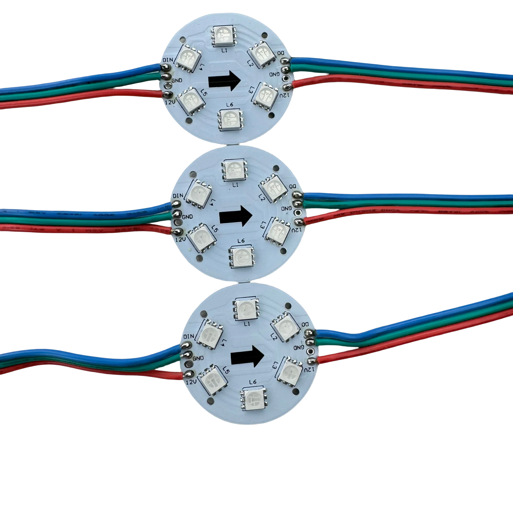 20 Pixels/String 38mm diameter WS2811 Pixel Module,non-waterproo;1.44W;DC12V RGB IC Addressable