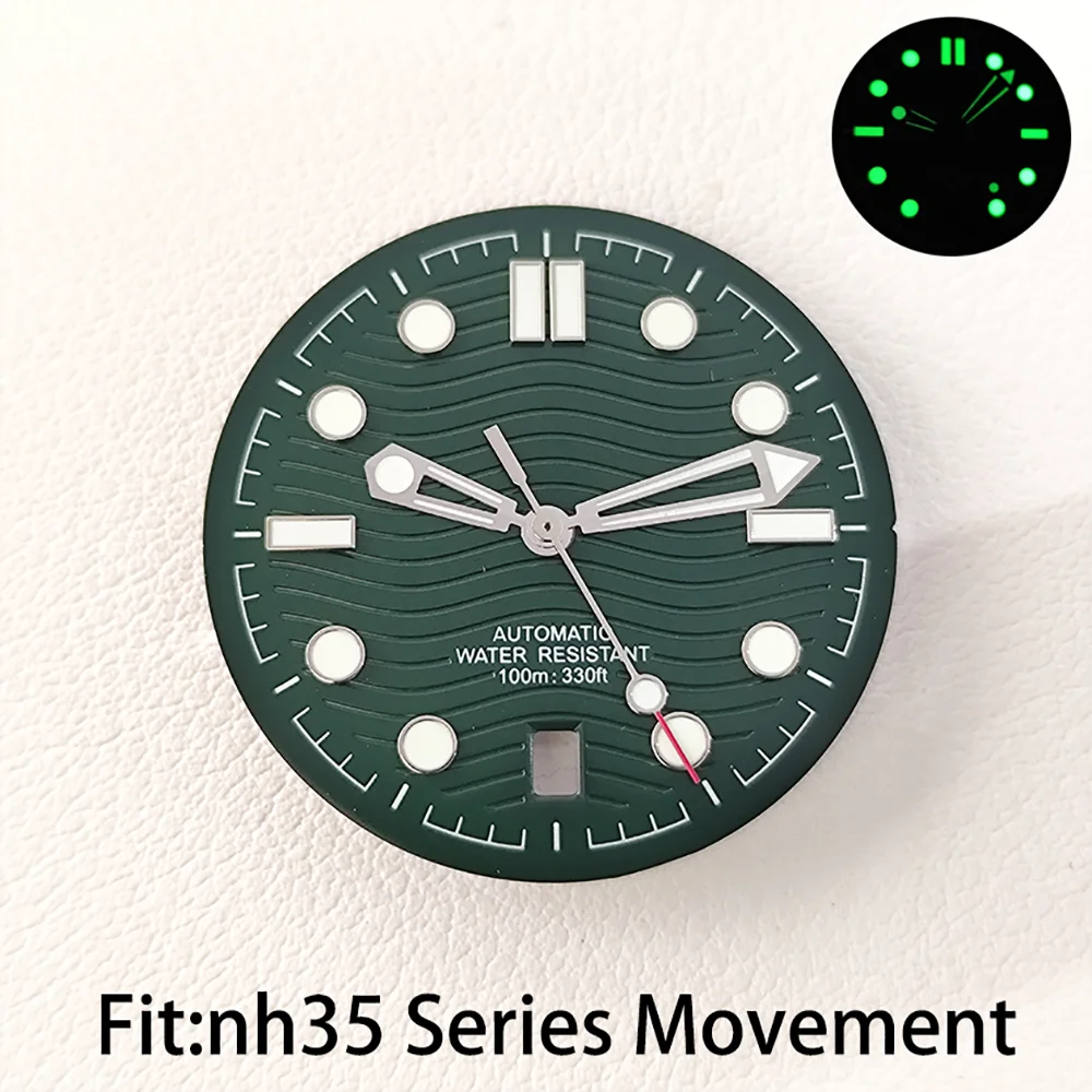 Green C3 Luminous Watch Dial Hands for Automatic Movement Men's Watches Replacement Accessory