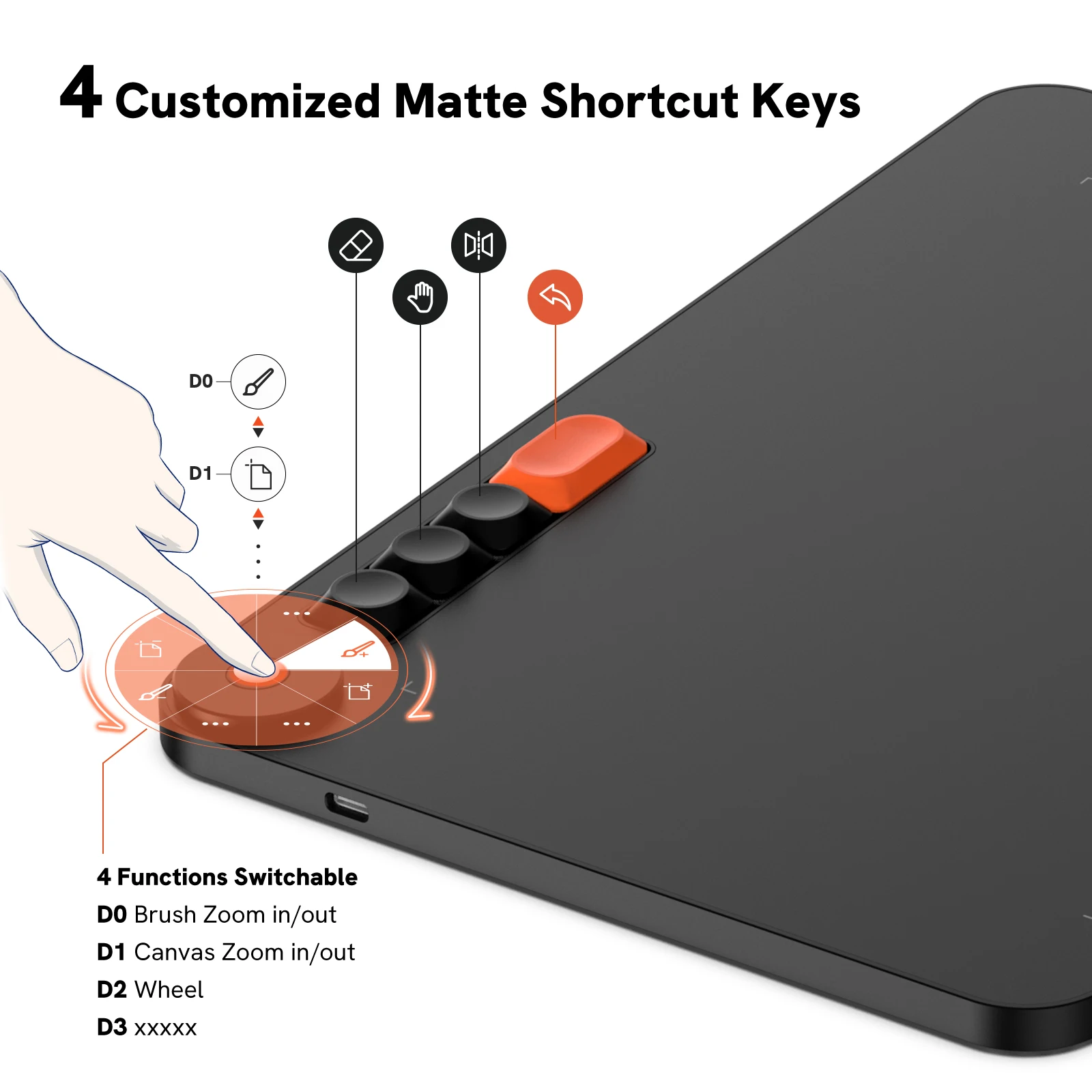 Veikk Voila l Desenho Tablet 10x Polegada Gráficos Digitais Tablet com Teclas de Teclado Faça Você Mesmo Caneta Tablet Suporte Android Windows Macos - Imagem 6