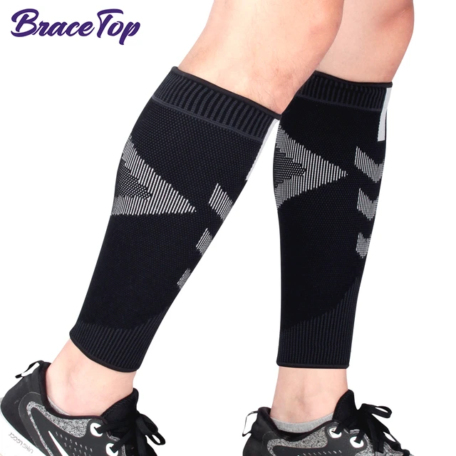 BraceTop 1 Pair Sports Calf Compression Sleeves, Leg Compression Socks for  Runners, Shin Splint, Varicose Vein