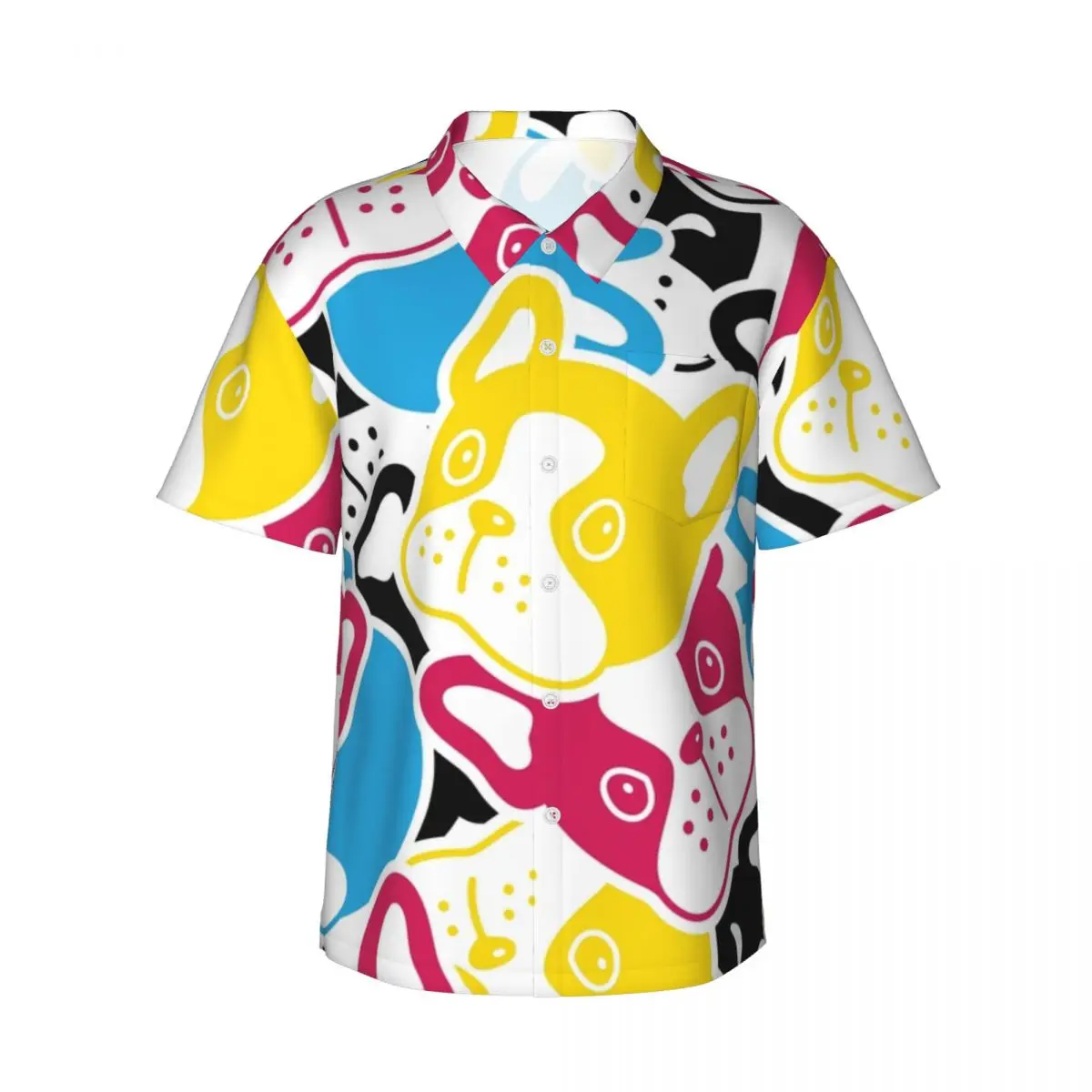 

Little Dog Head 3d Print Hawaiian Shirt Men Clothes Loose Breathable Men's Shirts Summer Male Shirt Male Clothes Short Sleeve