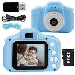 Mini appareil photo à double objectif pour enfants, jouet pour enfants, photo, garçon et fille, cadeau d'anniversaire, noël, 1080P 